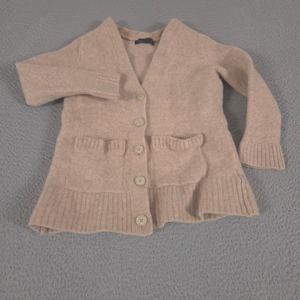 Banana Republic‎ Sweater Womens M Merino-Blend Boyfriend Cardigan Knit Pockets